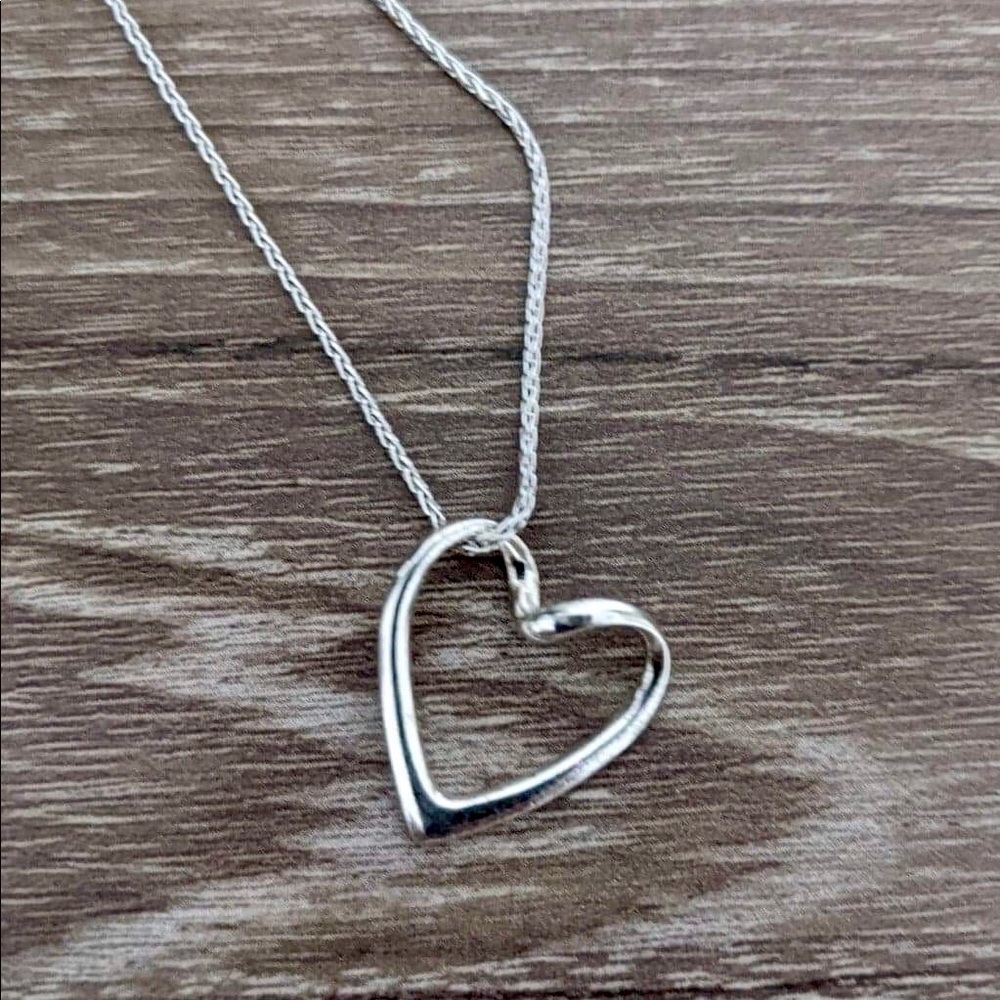 Sterling silver heart pendant
